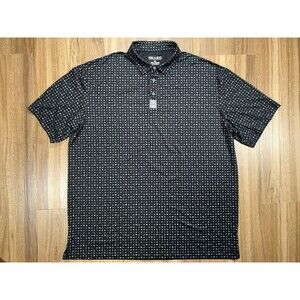 Pins and Aces Shirt Men 3XL Black Golf Polo Big Blind Poker Cards All Over Print